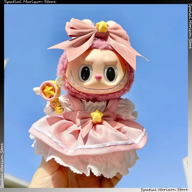 Ropa para muñecas labubu lcothes de 15/17cm, traje Kawaii Cardcaptor Sakura estilo Labubu Idol, accesorios de ropa para muñecas