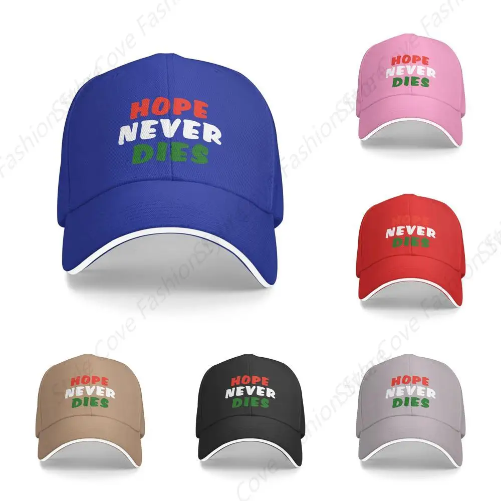 

Funny Hope Never Dies Print Caps Sandwich Peaked Caps Trucker Hat Unisex Outdoor Sport Travel Sun Visor