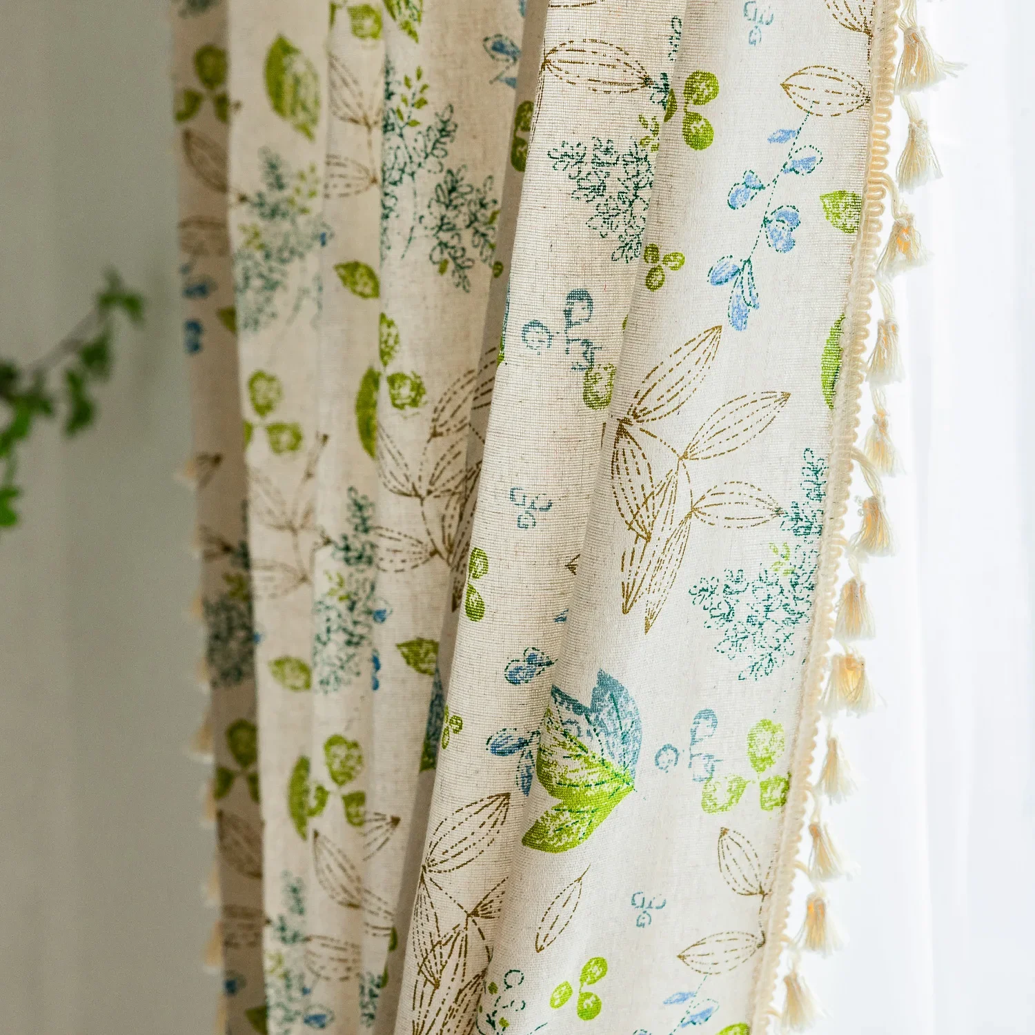 Floral Print Lace Sheer Curtain for Living Room Decoration Window Curtains for Kitchen Modern Tulle Voile Organza Curtains