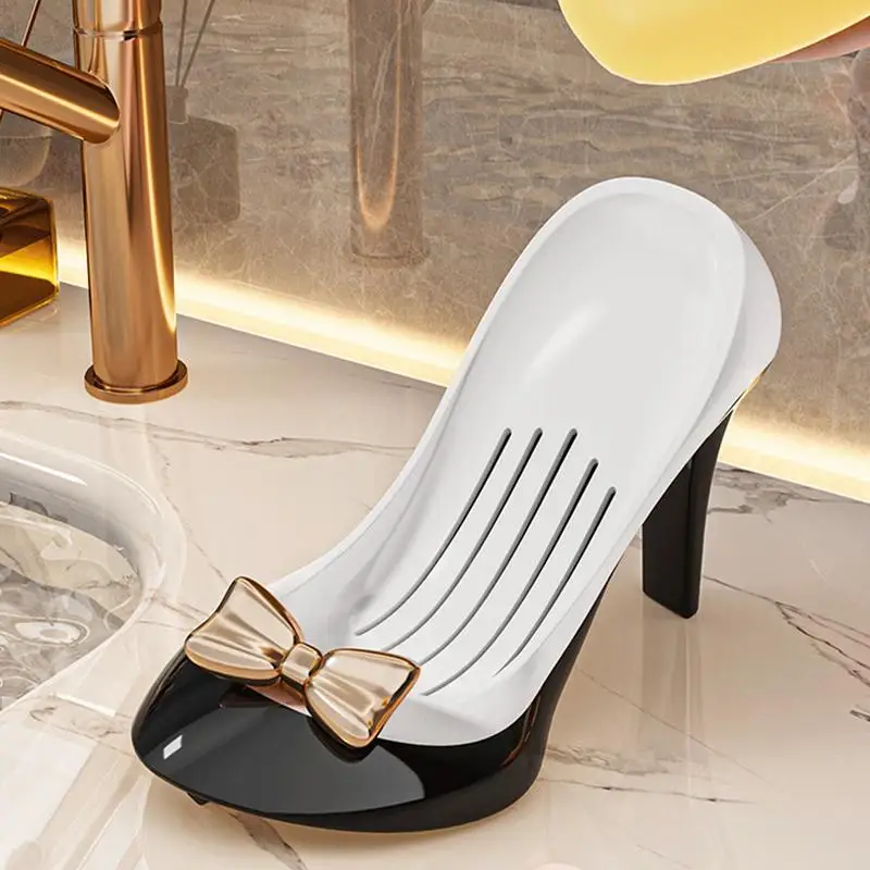 Suction Cup Soap Holder High Heels Soap Box Suction Soap Dish Keep Soap Dry Holder Bathtub Soap Holder Corner Soap Dish For