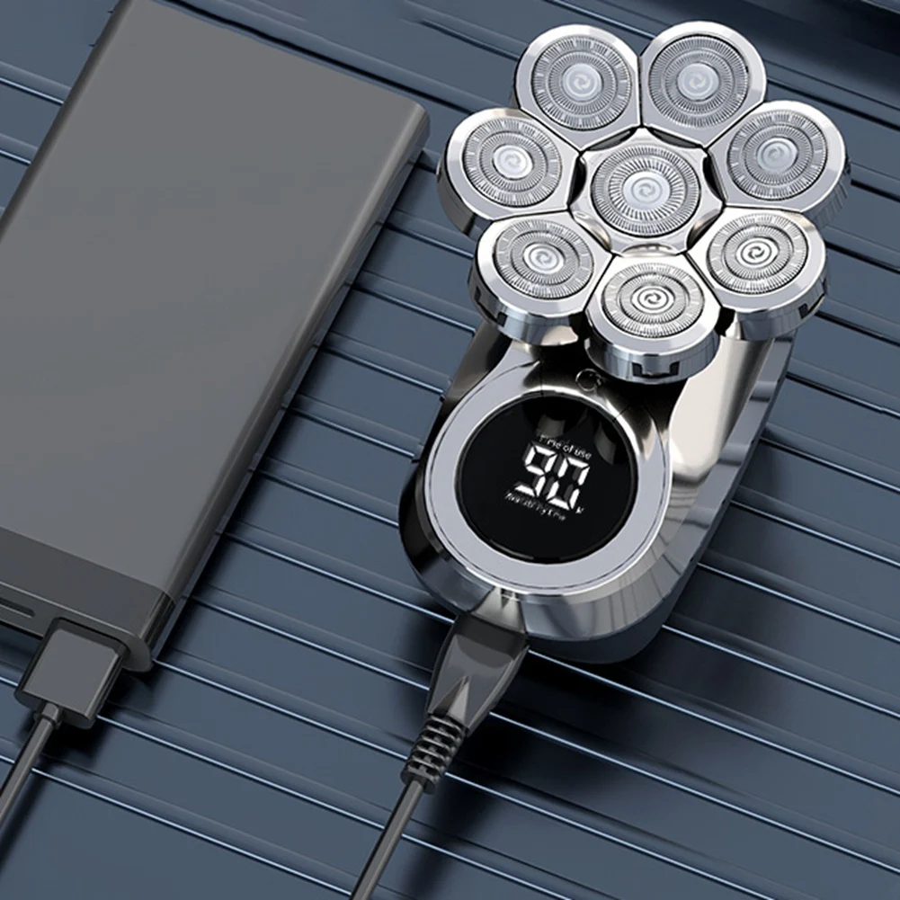 A66Z 6 в 1, триммер для волос в носу, ушах, борода, электробритва, мультиэлектробритва, электробритва для лысиych мужчин, светодиодный дисплей