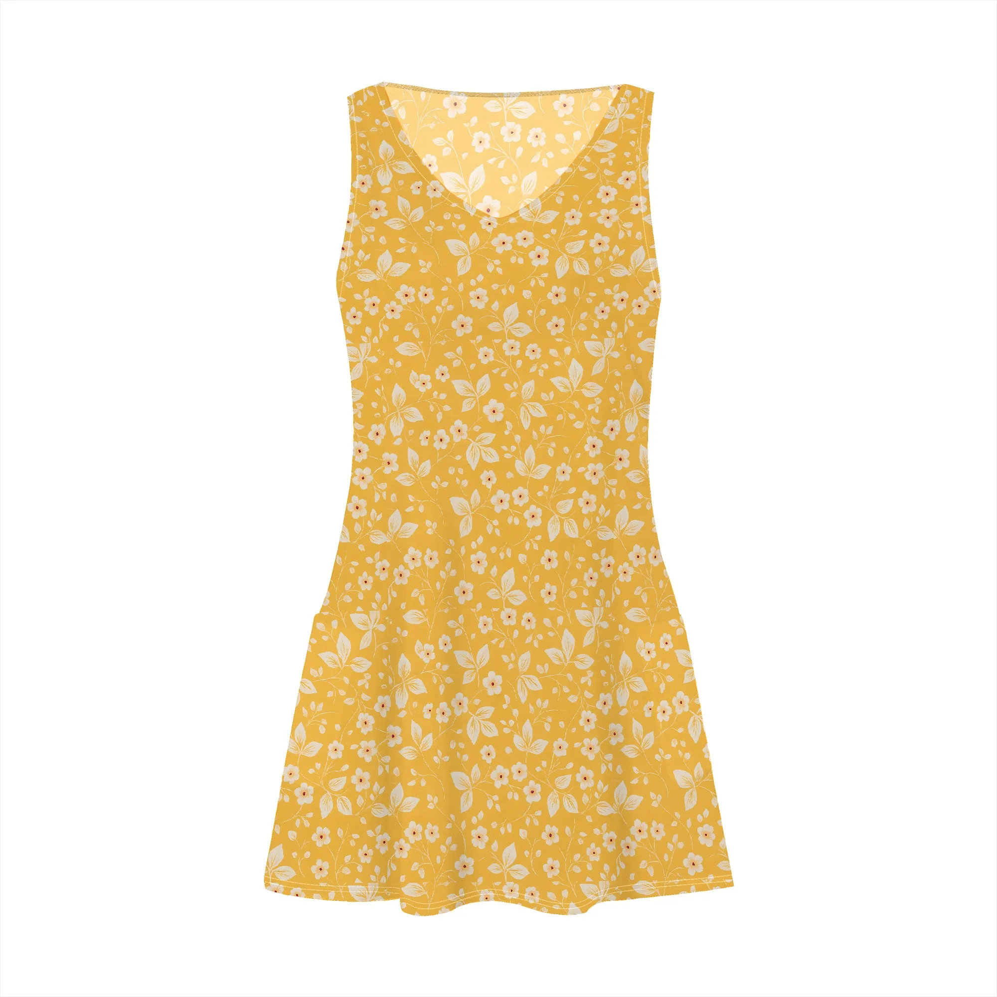 Womens Summer Dresses Loose U Neck Sleeveless Sundresses Dress with Pockets