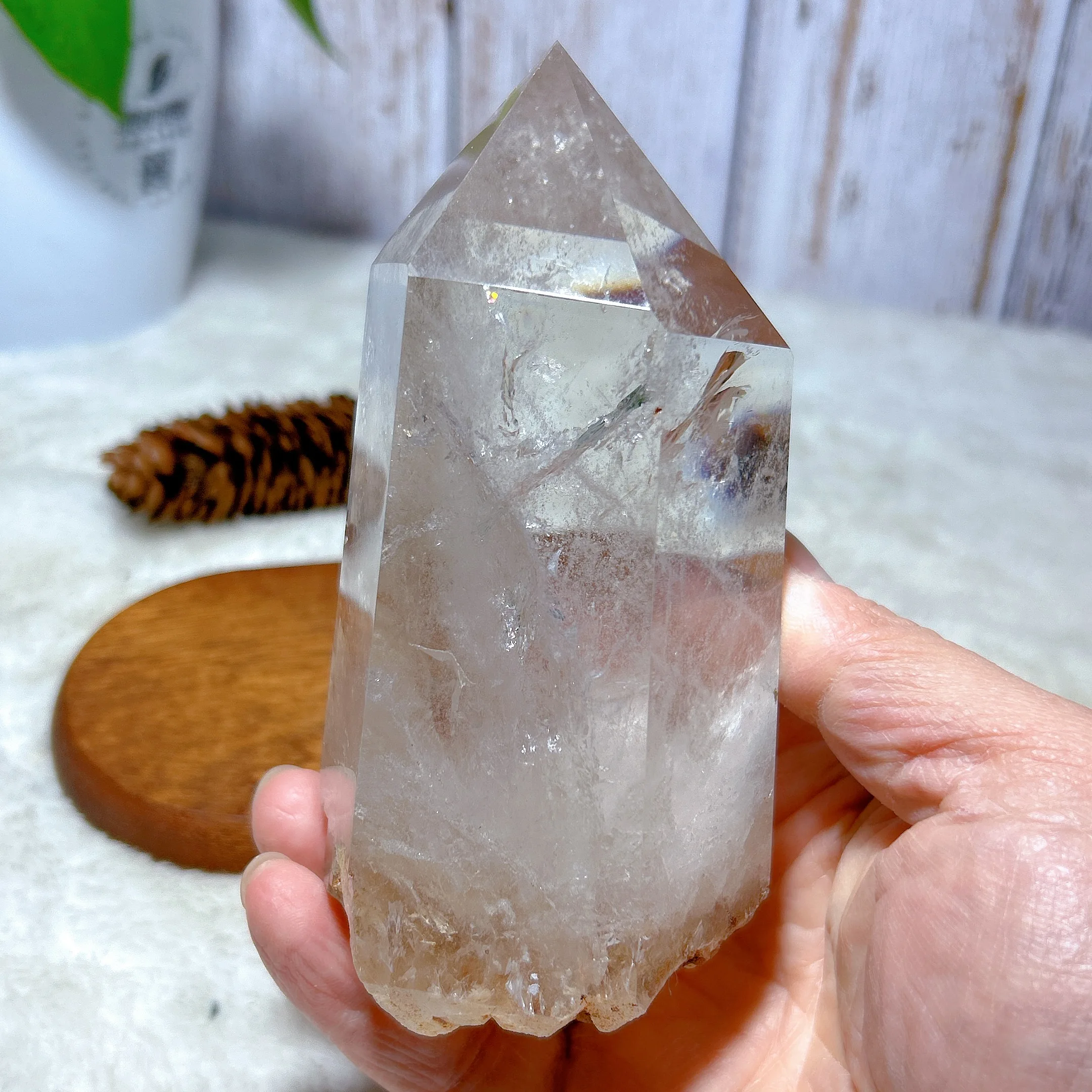 

Healing Natural Crystal Clear Quartz Rainbow Raw Tower Point High Quality Mineral Energy Home Decorations Gift