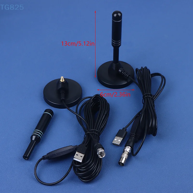 【AN】【AN】【AN】Digital TV Antenna With Signal Amplifier 480+ Miles Indoor Outdoor Antenna Magnetic Base VHF UHF Digital Aerial
