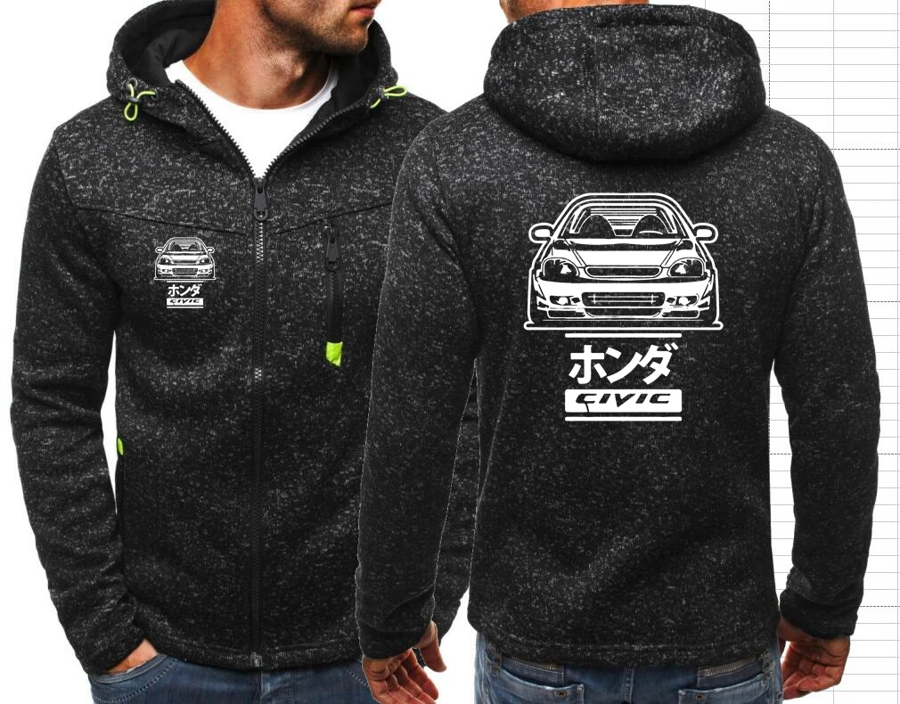 CIVIC 6GEN Men\'s Hoodies Sweatshirts Hondaes TYPE-R 6RD CAR B16 B18 JDM Tide Jacquard Hoodies Jacket F1 Fall Sweatshirts