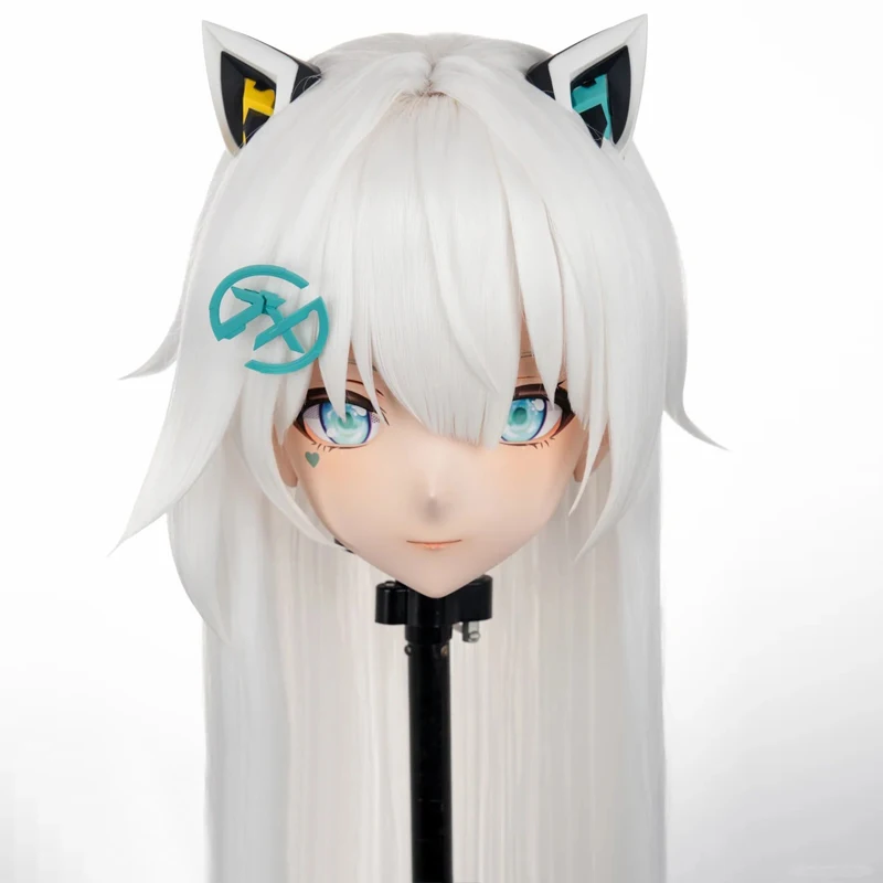 

(MEO046) Customize Handmade Full Head Lockable Crossdress Male to Female Japanese Cartoon Anime Game Character Kigurumi Mask
