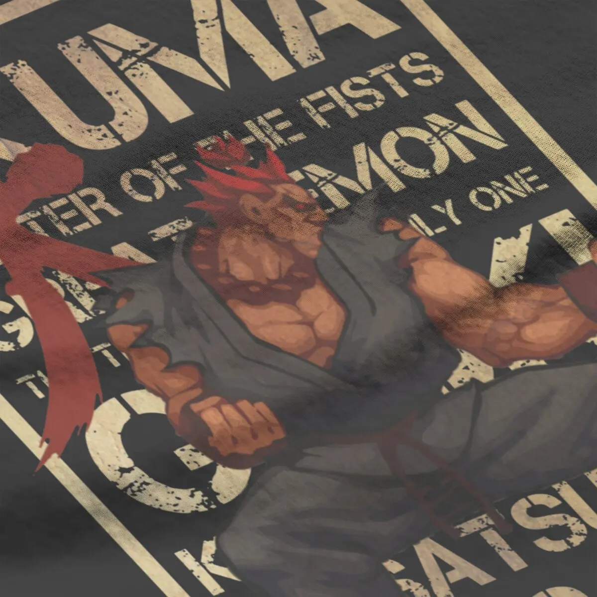 Akuma Logo Street Fighter videogioco T-Shirt per uomo incredibile T-Shirt stampata in cotone 100% magliette da festa