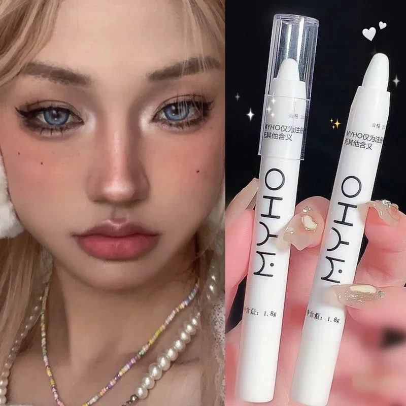 Waterproof Diamond Glitter White Eyeshadow Eyeliner Pencil Makeup Highlighter Lasting Pearl White Brighten Silkworm Eyeliner Pen