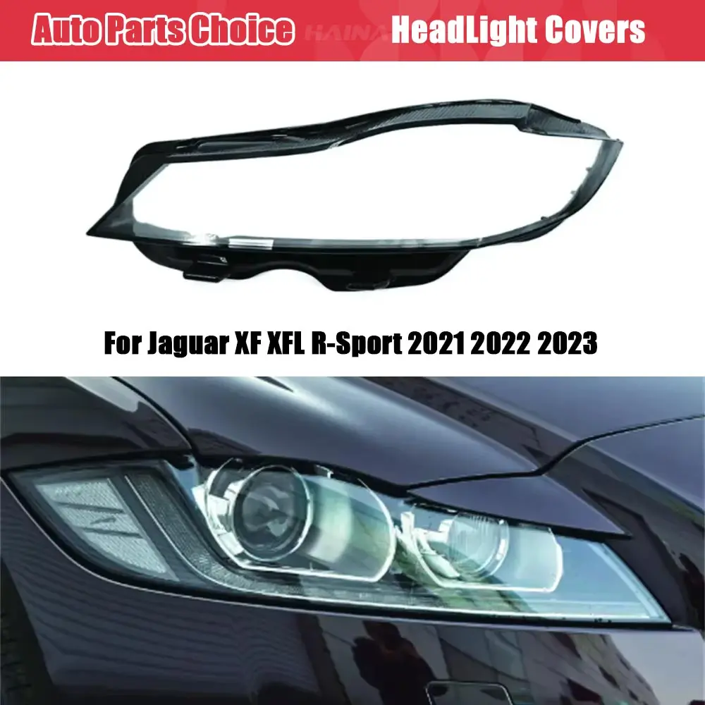 

headlight cover For Jaguar XF XFL 2021 2022 2023 Lamp Shell Lampcover Plexiglass Car Original Transparent Lampshade