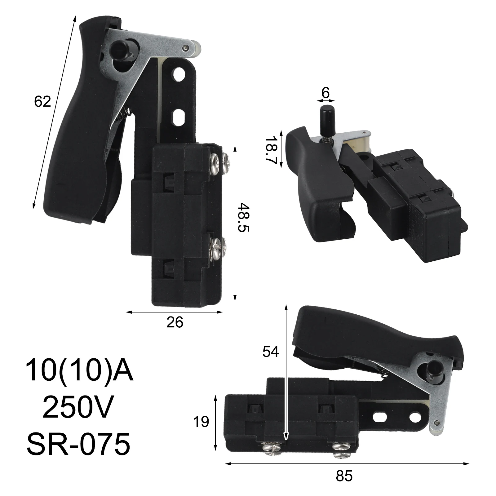 Easy To Assemble Aluminum Machine Switch HC-14K Switch Mechanical Life 50w Times For Power Controlling For HC-14K Switch