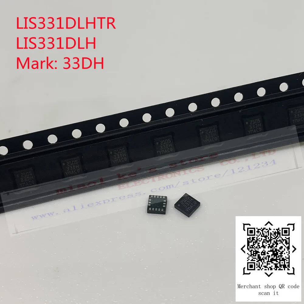 [1pcs]100%New original: LIS331DLHTR LIS331DLH Mark: 33DH - ACCELEROMETER 2-8G I2C/SPI 16LGA