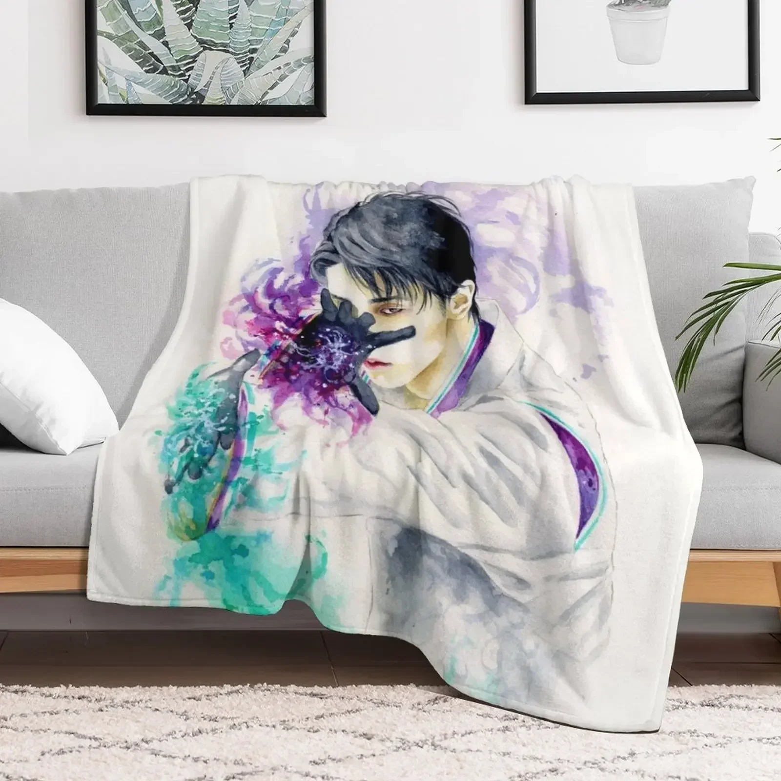 Yuzuru Hanyu - Seimei Throw Blanket Large Decorative Throw Blankets