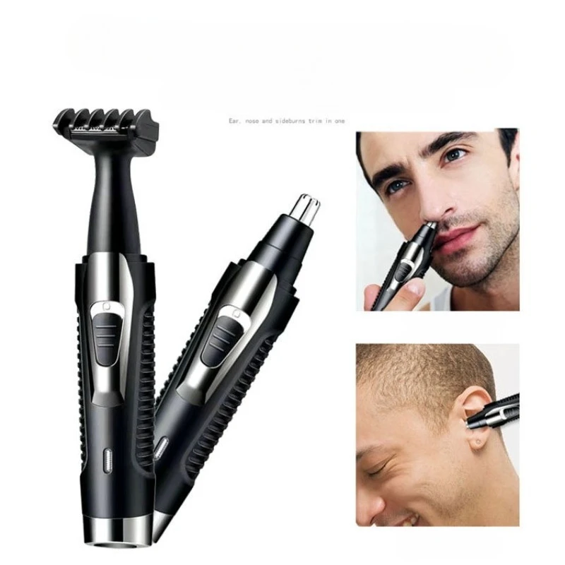 2 in 1 Electric Nose Ear Hair Trimmers USB Rechargeable Face Eyebrow Nose Hair Removal Trimmer