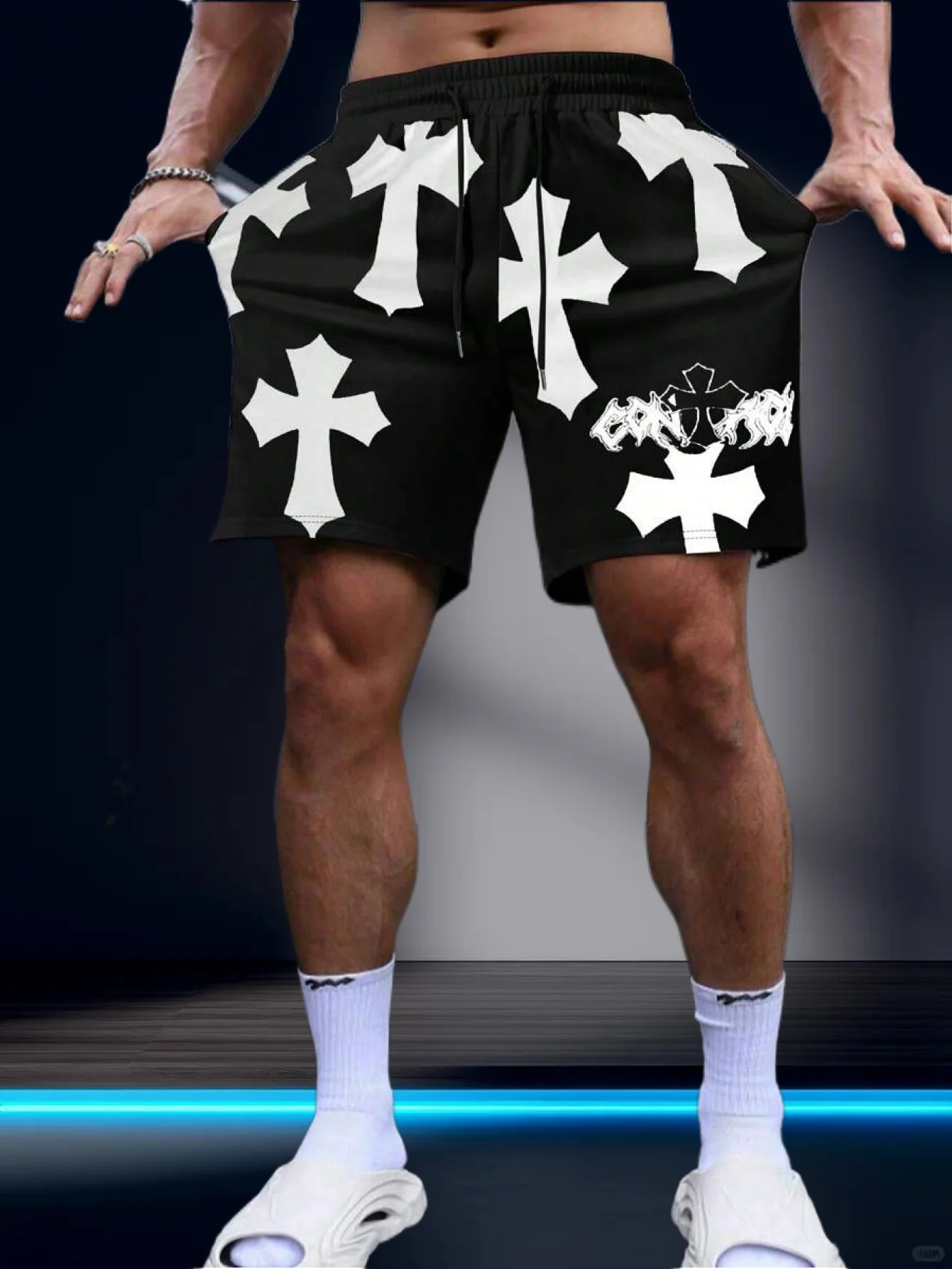 

2025/26 Модные брендовые мужские шорты с узором Medusa, летние быстросохнущие шорты, мужская спортивная одежда, шорты, мужская одежда, дешевые шорты