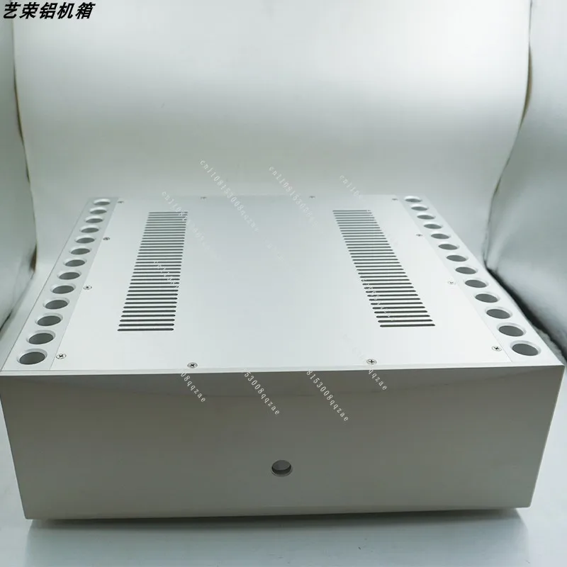 HIFI All-silver Class A High-power Radiator Pure Rear Stage Power Amplifier Chassis All-aluminum Player Gall Box Shell