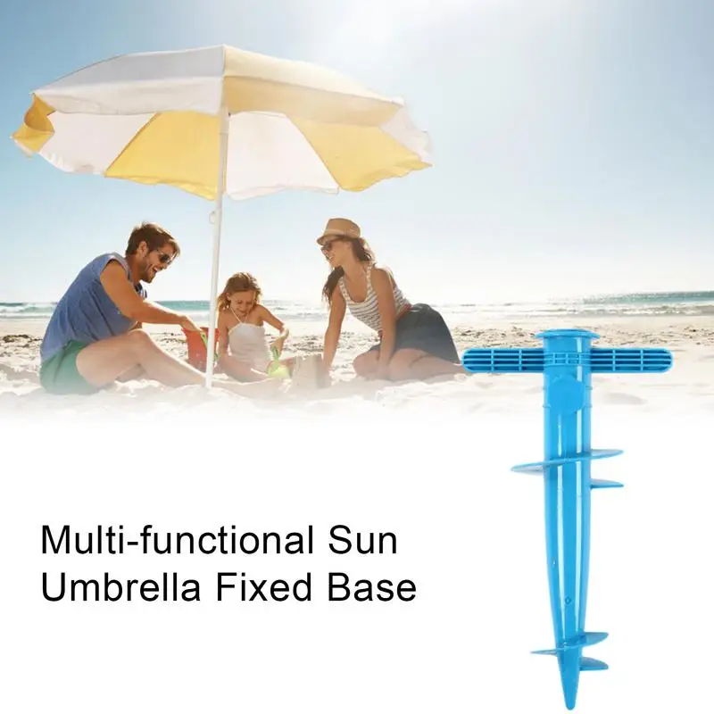 Beach Umbrella Fixed Base Spike Auger Keep Holder Umbrella Sand Ground Fixing Anchor Shade Stand Awning Parasol Ground Anchor