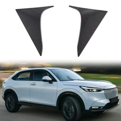 Car Carbon Fiber Rear Window Side Spoiler Wing Trim For Honda HRV HR-V 2022 2023 Triangle Windshield Trim Sticker