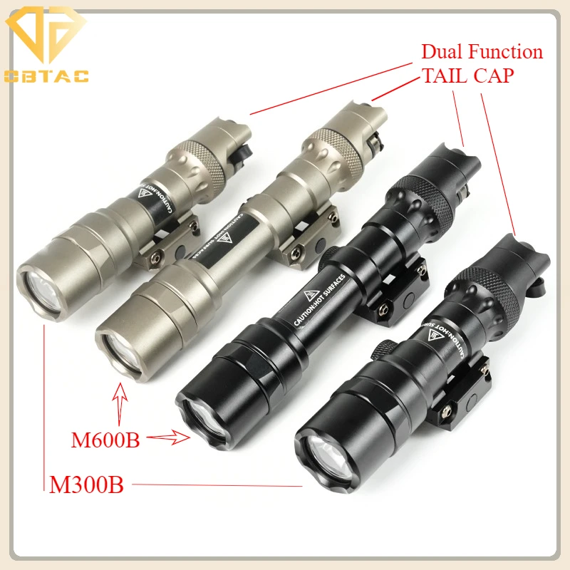 

Тактический M300 M600 M600B уличный фонарик Scout светодиодный прожектор двойной функциональный переключатель давления для 21 мм планки Пикатинни
