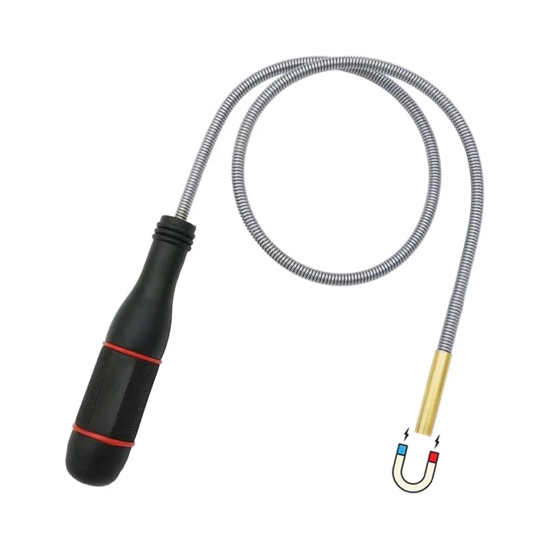 Flexible Magnetic Pickup Tool Bendable Snake Pickup Bendable Suction Bar for Locate Falling Objects Reach Sink Drains Pick Up