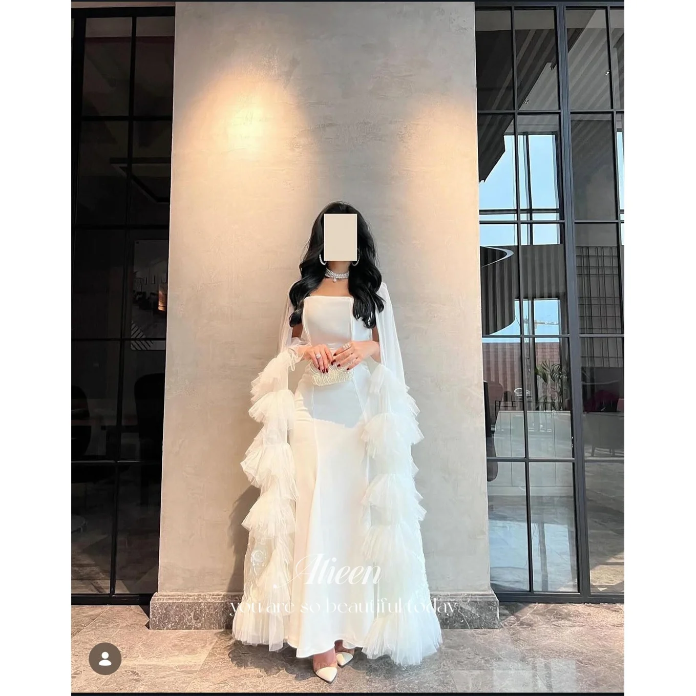 

Aileen Satin Square Collar Ivory Mermaid Evening Dress 2026 Prom Dress Formal Evening Robes de Soirée Women Elegant Banquet