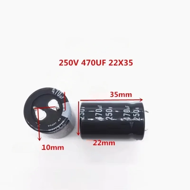 2 peças/10 peças nichicon série gg 22x35mm 250v470uf snap-in psu capacitor eletrolítico