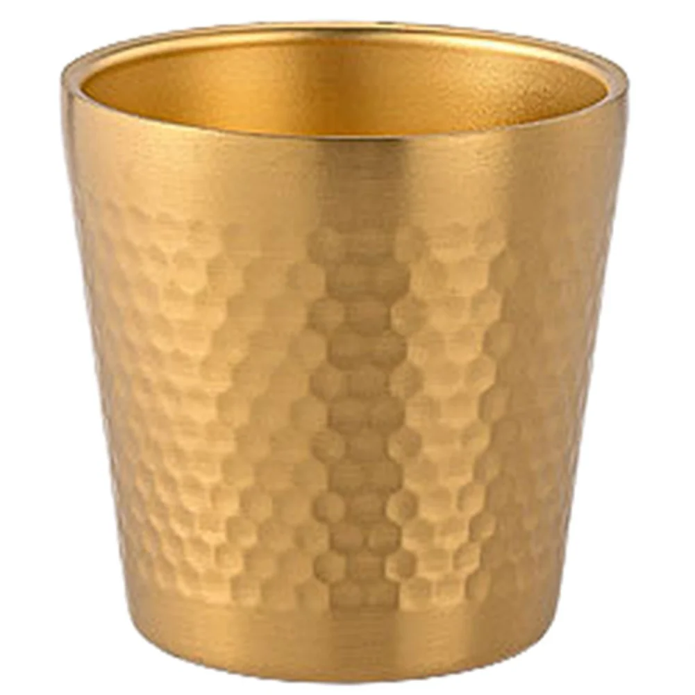 Premium 304 Stainless Steel Double Layer Cup 7.2 cm Height 5.5 cm Diameter for Beverages Home Bar Restaurant Use