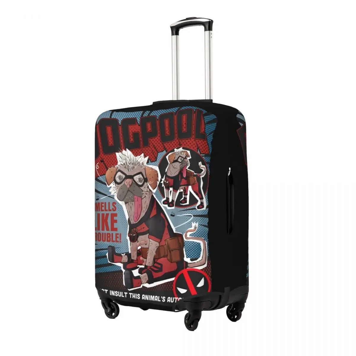 Deadpool & Wolverine Dogpool Doodle Comic Luggage Covers For Suitcases Travel Suitcase Cover Protector Fit 18-32 Inch Luggage