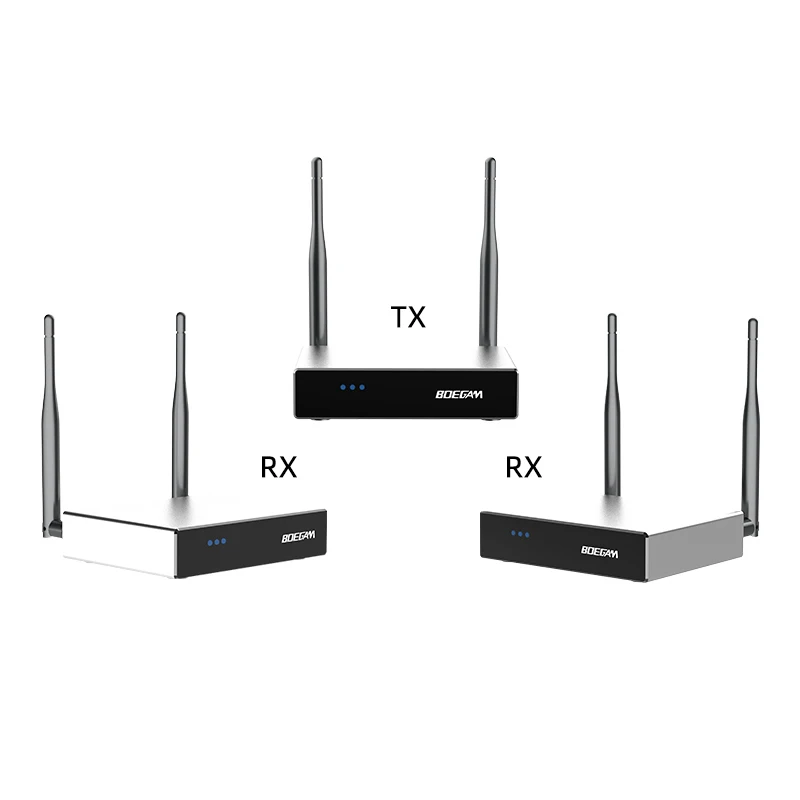 

1000m Wireless H-DMI Extender 1 TX To 2 RX Kit, 5G 1080P 60ms Low Latency For Live Stream & Multi-Screen Conference