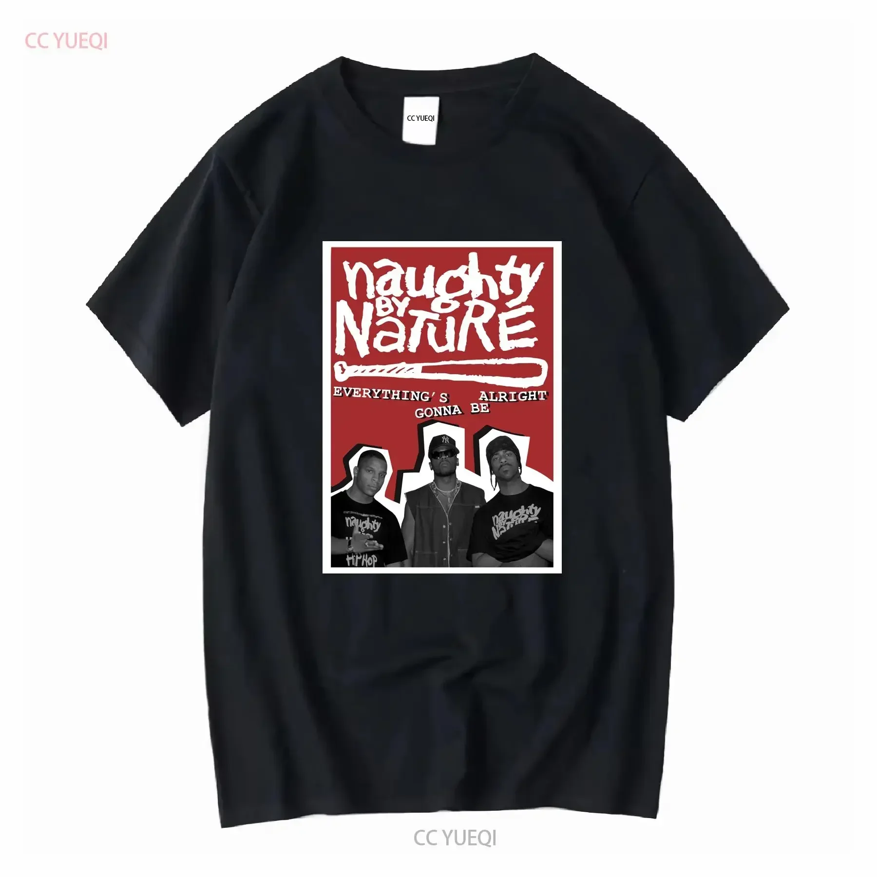 Customization Shirt 1990s Hip Hop Naughty By Nature Everything S Gonna Be Alright Ghetto Bastard T Shirt Long Sleeves Vintage Wa