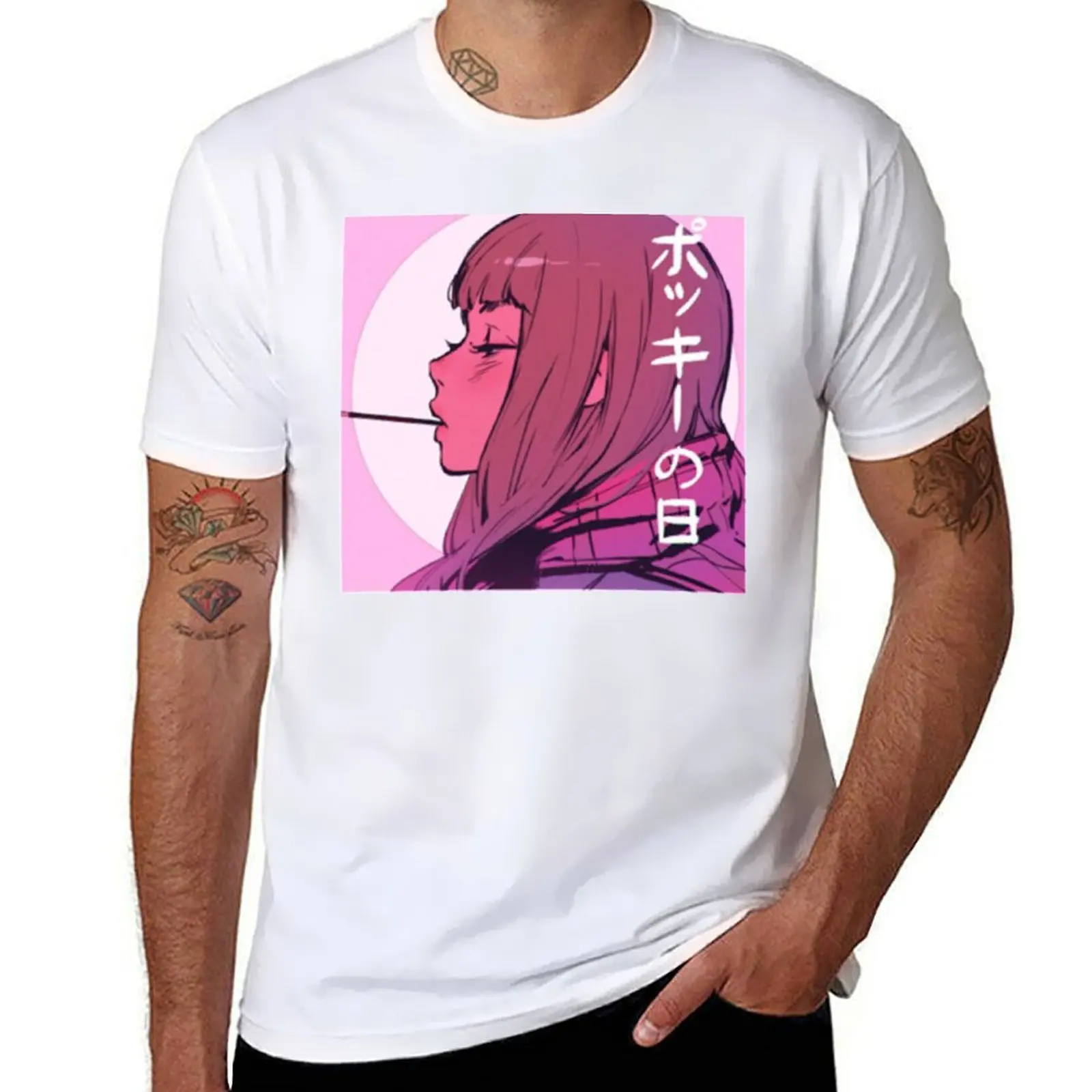 

Anime Girl lofi T-Shirt Casual Loose Short Sleeve Tee for Men