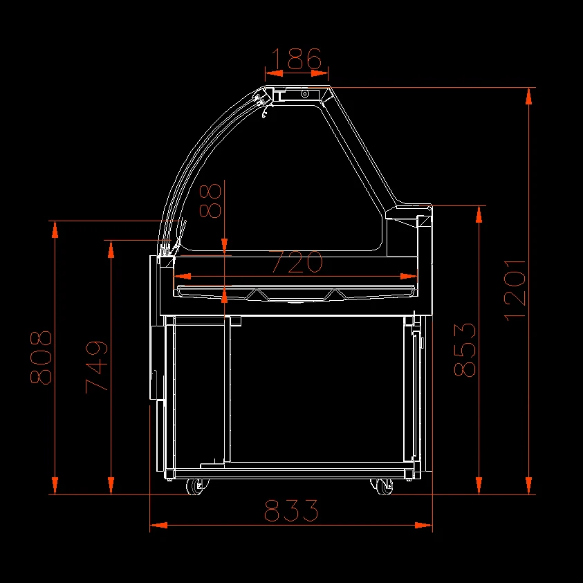 Meat Deli Showcase Cooler Prepared Food Refrigerator Counter Cooler Meat Display Refrigerator Refrigeration Equipment