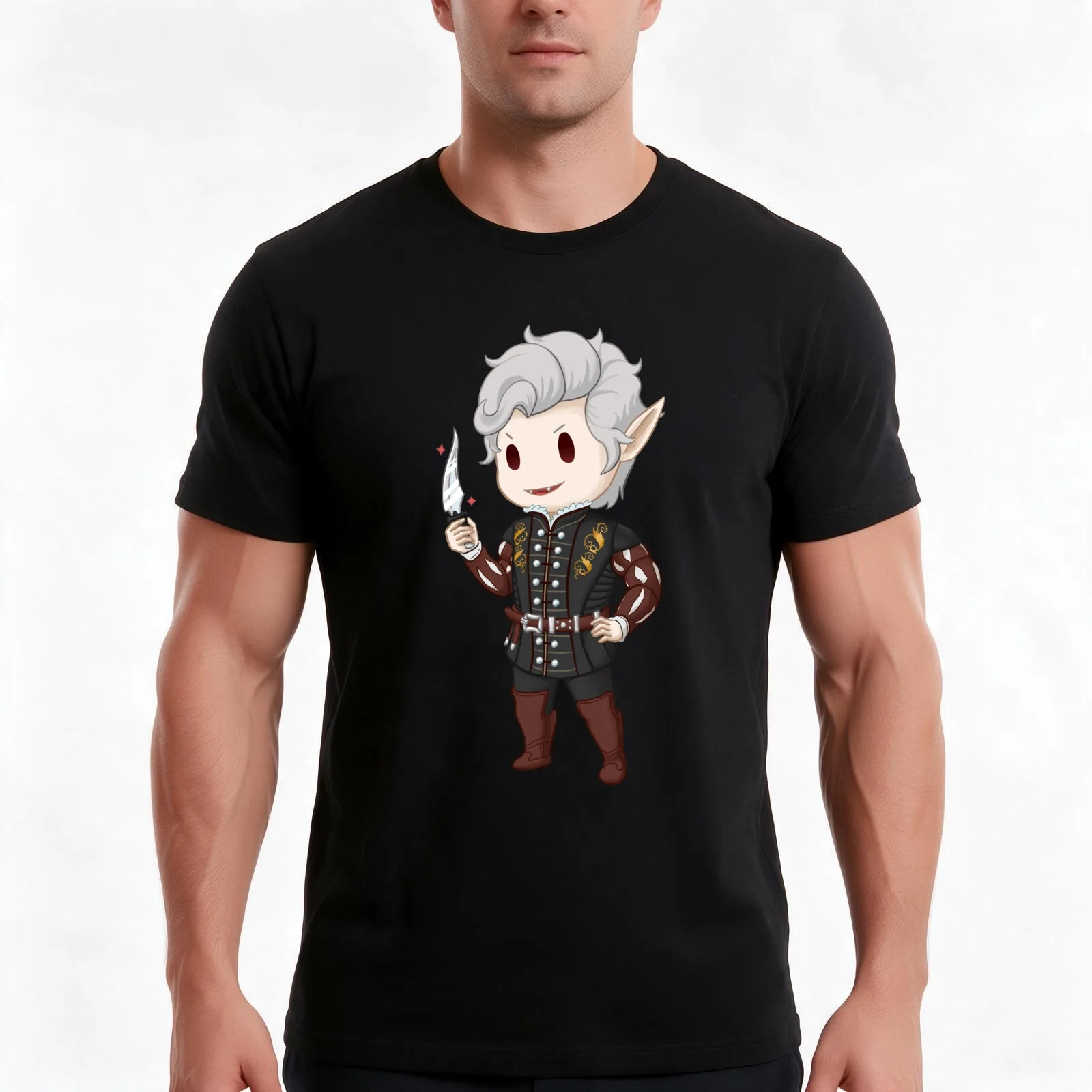 The Pale Elf T-Shirt Summer Casual Cotton Tee Oversized Streetwear Tops Vintage Graphic Print Loose Fit Short Sleeve