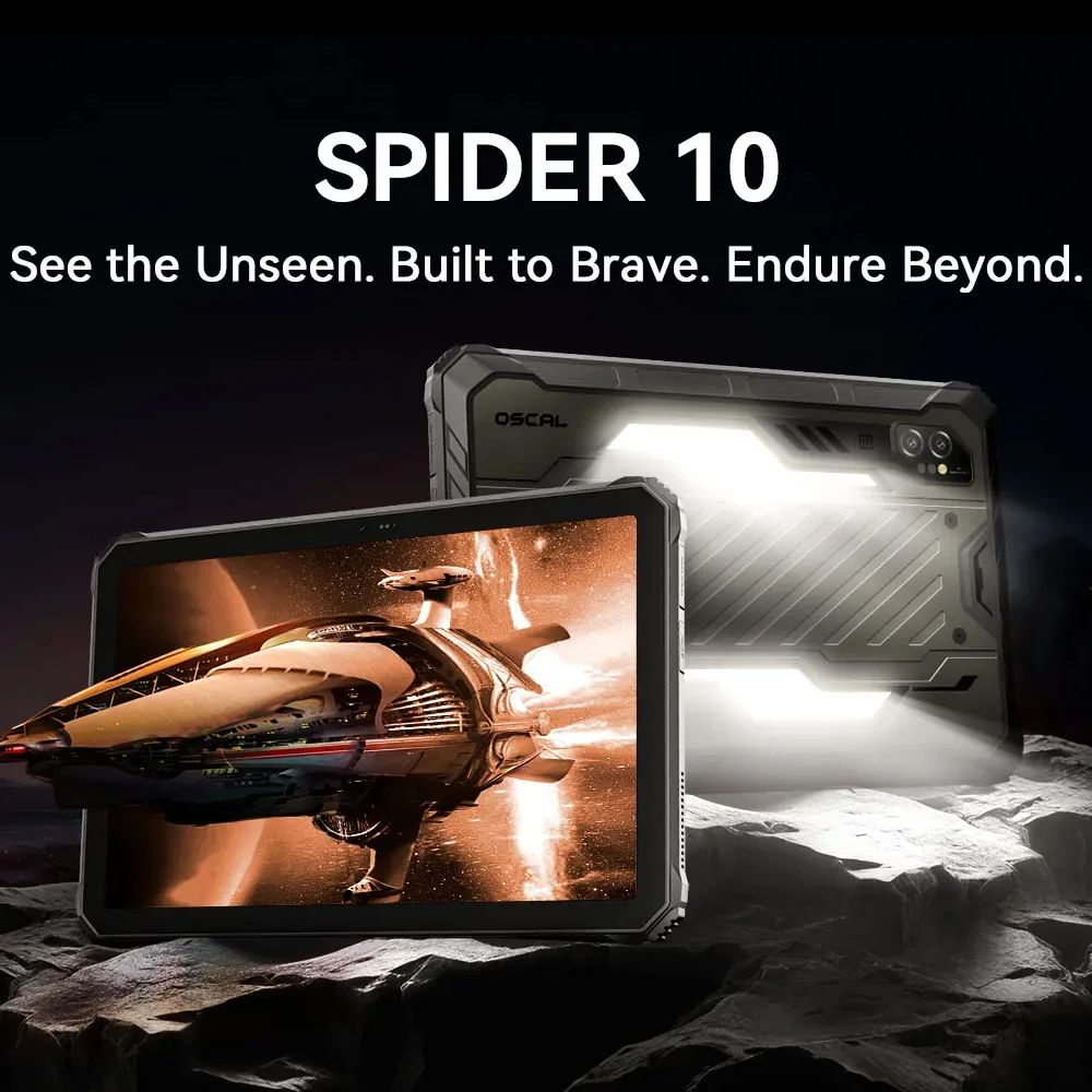 Blackview OSCAL SPIDER 10 وسادة متينة 11 بوصة FHD + IPS عرض 8GB 256GB أقراص 20000mAh بطارية 13MP أندرويد 15 كمبيوتر لوحي