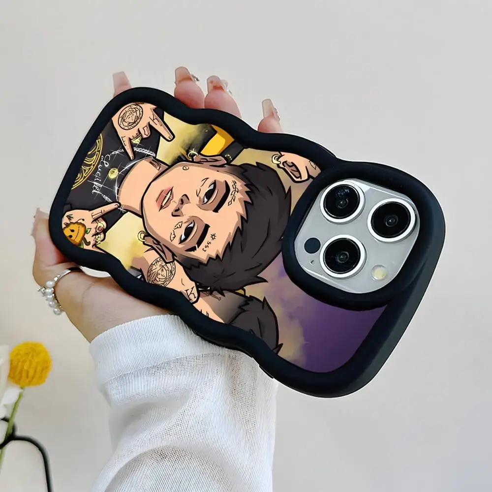 

Модный чехол Duki с волнистым краем из ТПУ для iPhone 17 16 15 14 13 12 11 Air Pro Max Plus, цветной