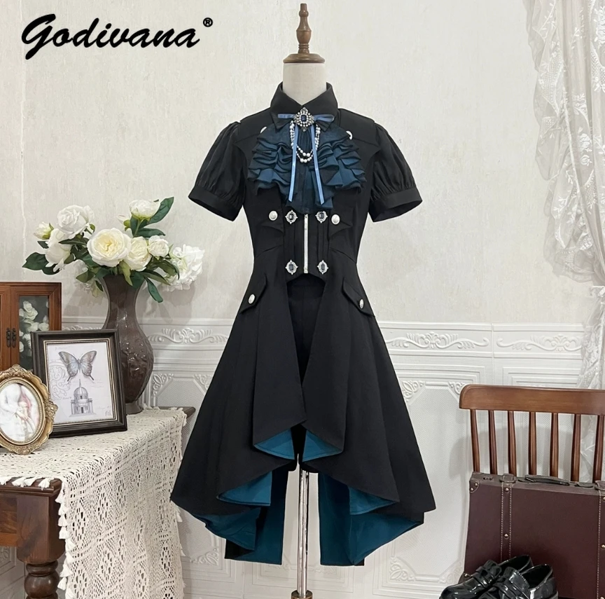 Original Dark Goth Prince Clothing Set New Spring Summer Women's