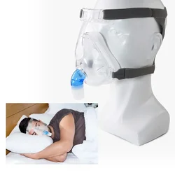 CPAP Full Face Mask Medical Silicon Full Facial Mask Auto BiPAP CPAP Mouth Nasal Mask with Headgear for Sleep Apnea Anti Snoring