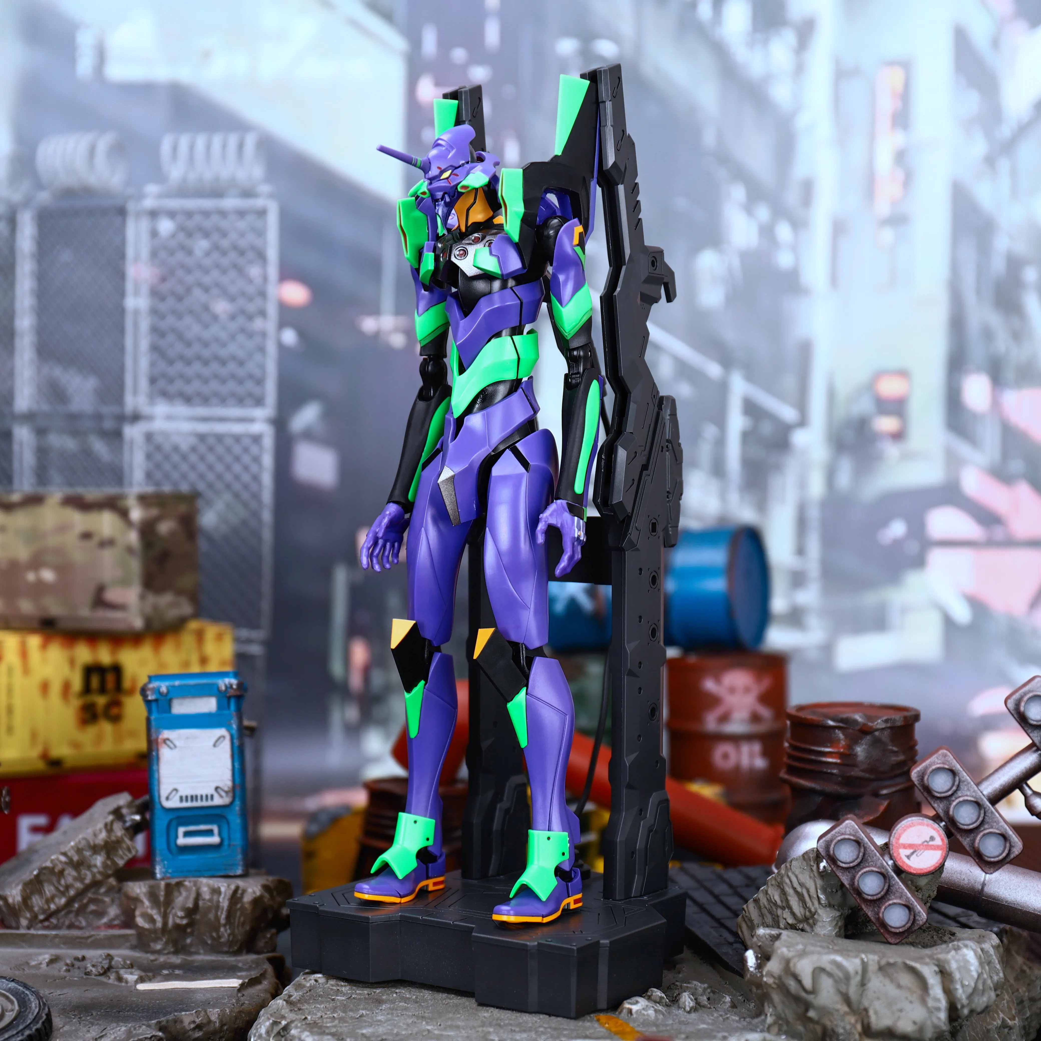 YOLOPARK EVANGELION - Kit de Modelo de Producción EVA-00 01 02 de 20 cm - Serie AMK, Juguete de Regalo, Neon Genesis Evangelion