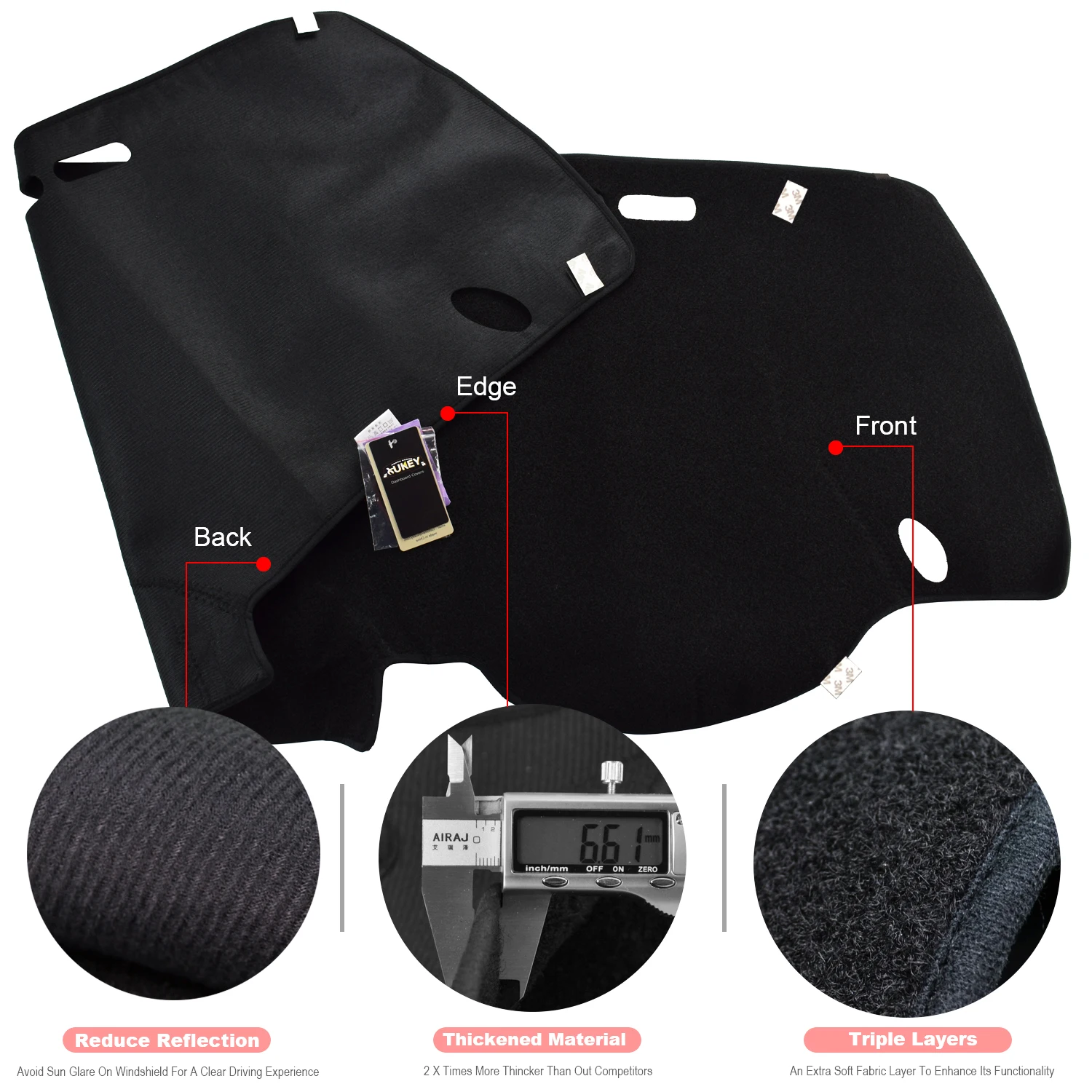 Xukey For Honda Jazz 2009 - 2013 Fit Shuttle 2011 - 2014 Dashmat Dashboard Cover Dash Mat Pad Sun Shade Dash Board Cover Carpet