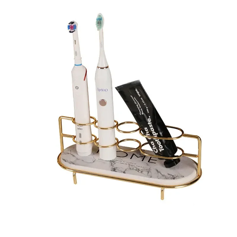 Bathroom Razor Holder Storage Toothbrush Stand Stainless Steel Toothbrush Holder With Diatomite Stone Fast Drying Tray