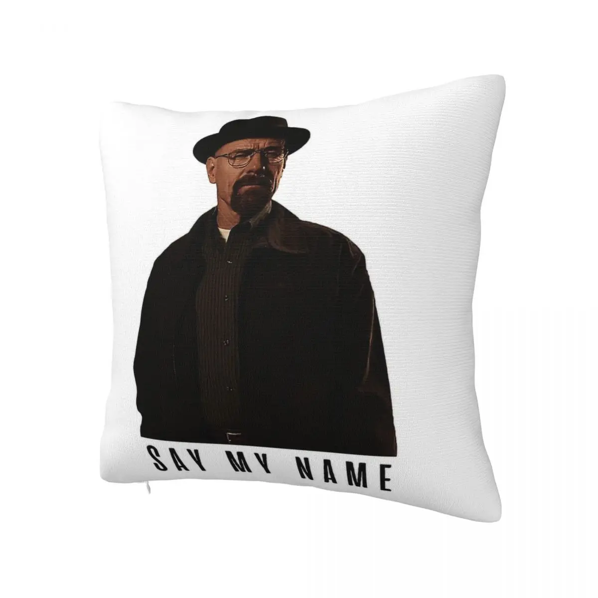 Breaking Bad Walter White Say My Name Square Pillow White Square pillow