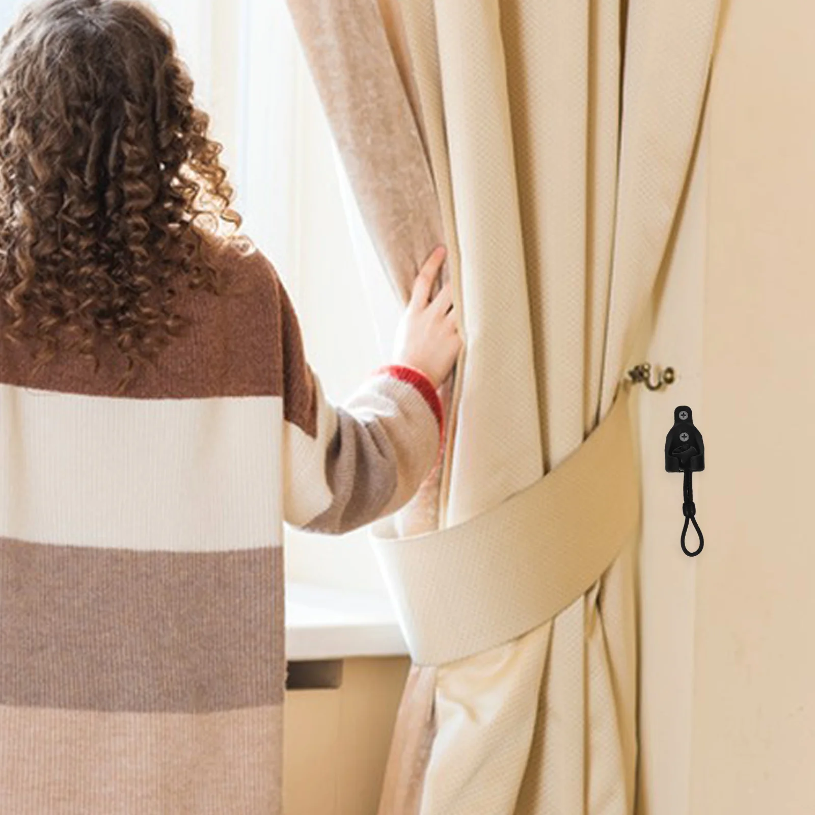 2 مجموعات بنجي التعادل ل أعمى يندبروف الأسطوانة أعمى مشبك ثابت البلاستيك الستار مشبك استبدال بين قوسين للخارجية داخلي #2