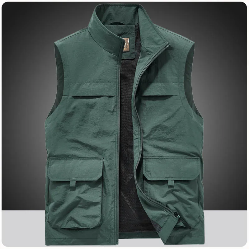 

Men Summer Outdoor Safari Fishing Travel Photo Hiking Vest Jackets Gym Jogging Running Sport Sleeveless Mesh Camping Waistcoat