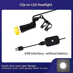 3W Dental LED Clip-on Headlight(JC-06) Only The Lamp Part Without Battery(USB Interface)