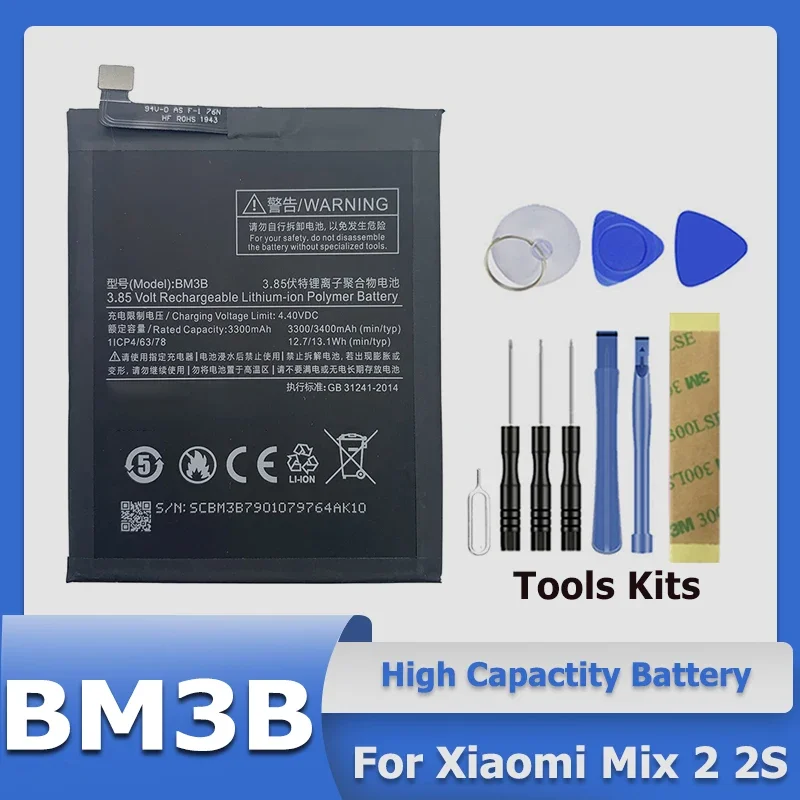 

Сменный аккумулятор XDOU BM3B на 3400 мАч для Xiaomi MIX 2 2S, батареи для телефона большой емкости, Бесплатные инструменты