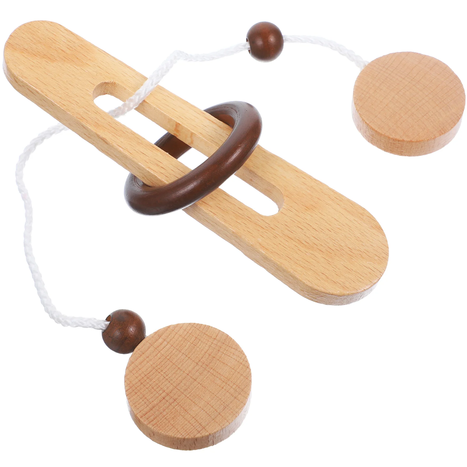 Anti-dementia Products Adults Locking Toy Children Plaything Jigsaw Deciduous Teeth Mental Buckle Beech Wooden Unlocking Puzzle