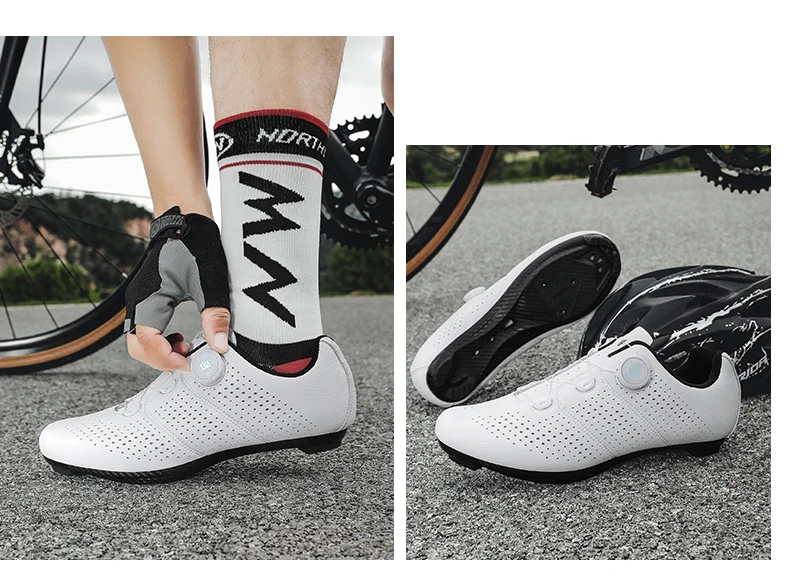 MTB Fahrradschuhe für Herren Flache Pedalschuhe Leichte Rutschfeste Selbstverriegelnde Schuhe für Damen Outdoor-Radsport Rennradschuhe – Detail 13