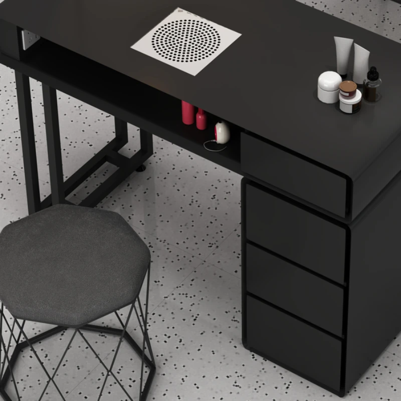 Nordic Luxury Nail Table Simple Salon Speciality Design Nail Table Metal Modern Mesa De Manicure Nail Salon Furniture HD50ZJ