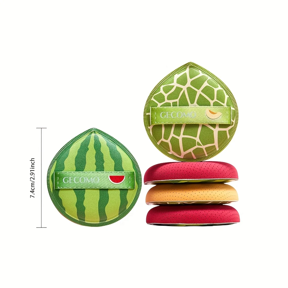 وسادة هوائية للتجميل من مسحوق الفاكهة فائقة النعومة من GECOMO، رطبة وجافة ذات الاستخدام المزدوج وصديقة للبشرة