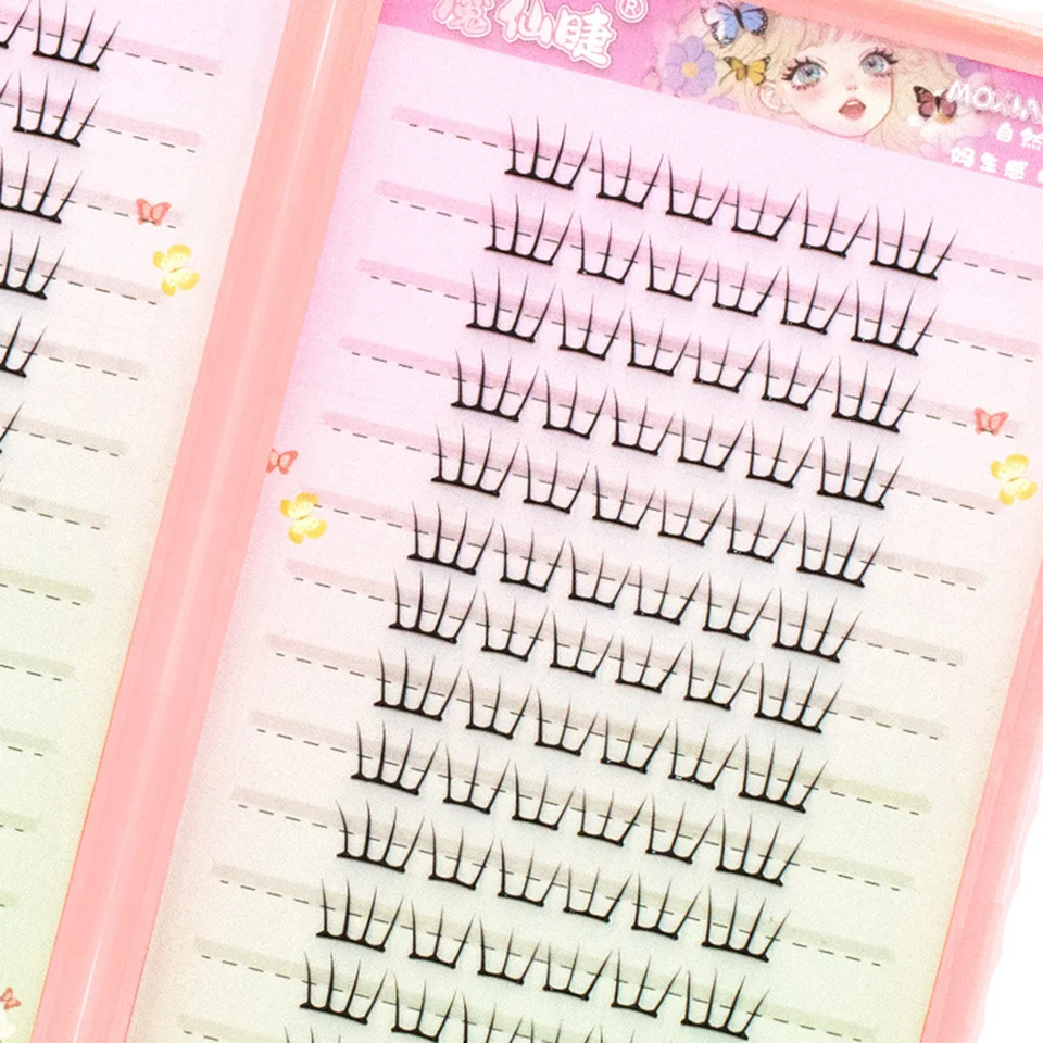 Pestañas de hadas libro de pestañas finas para chicas idols estilo coreano naturales extensión 4