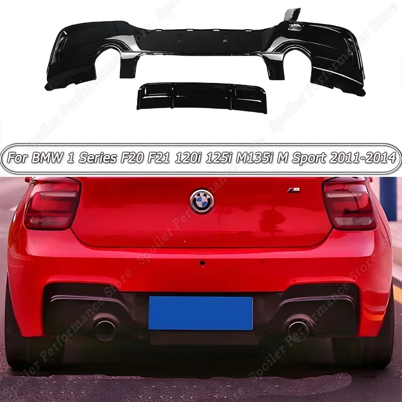 

MP Style For BMW 1 Series F20 F21 120i 125d 125i M135i M Sport 2011-2014 Pre-Lci Rear Bumper Lip Spoiler Accessories Gloss Black